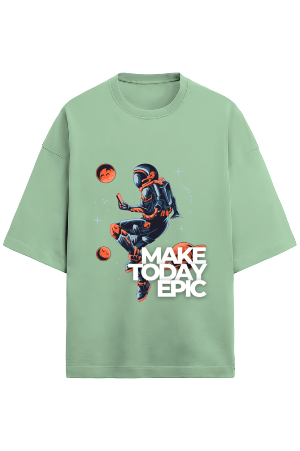 Unisex Oversized Terry T-Shirt with "Make Today Epic"