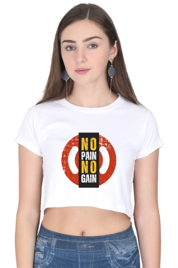 Crop Top with "No Pain No Gain" - Image 2