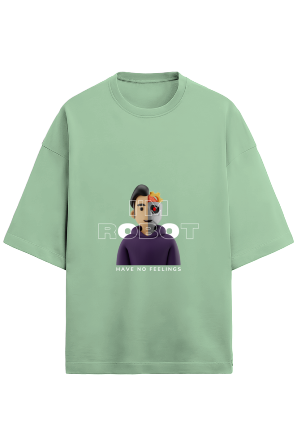 Unisex Oversized Terry T-Shirt with "Robot"